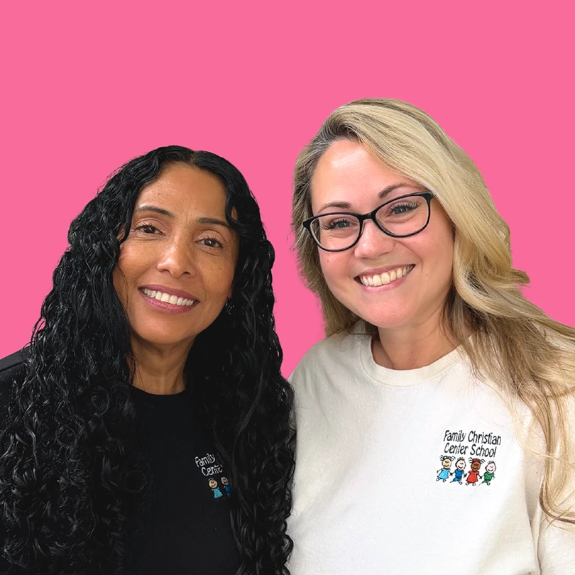 Ms. Isabel and Ms. Jenessa, FCC Preschool office staff